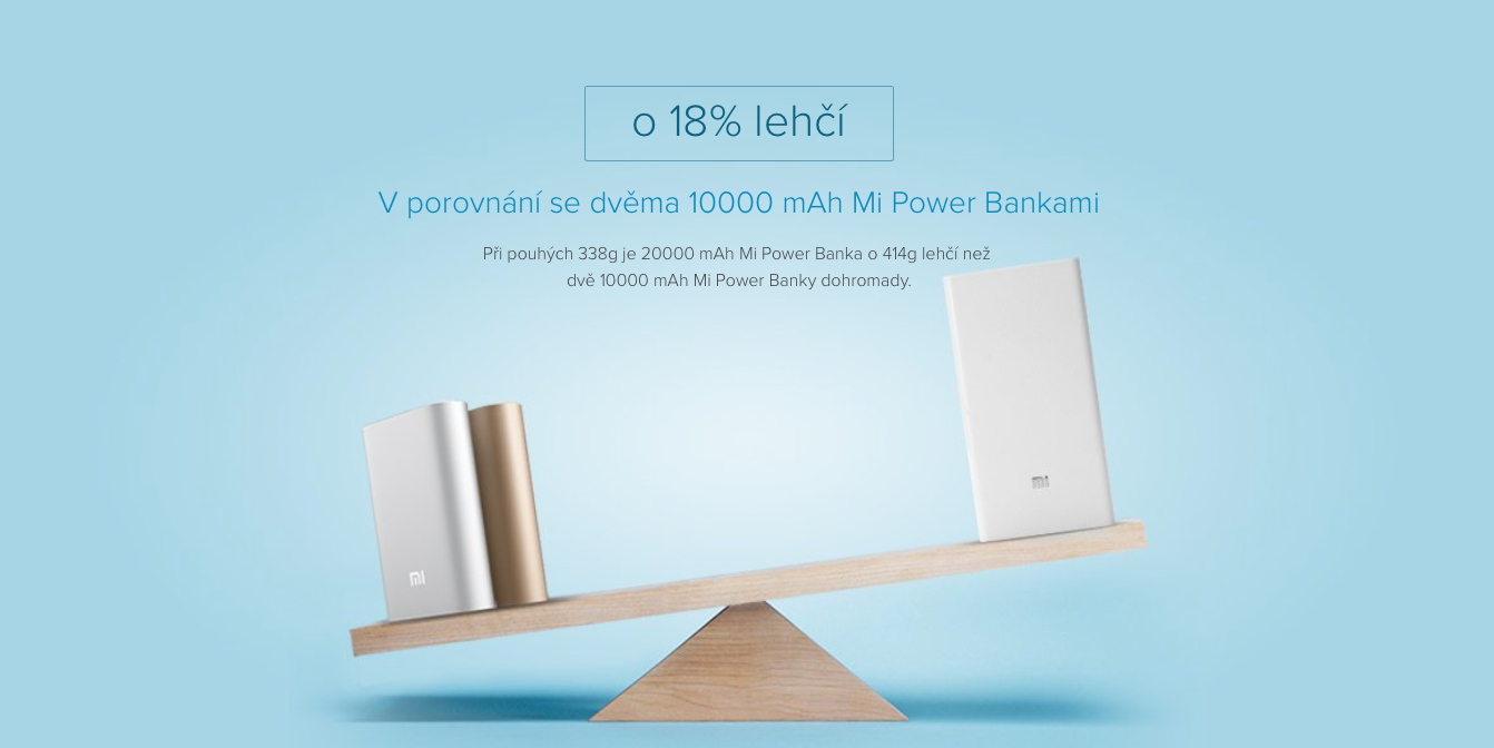 5 XIAOMI PORTABLE 2 POWERBANK 20000 MAH nejlevnější